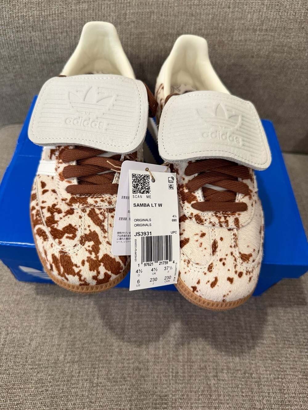 Adidas Samba LT W Cow Print Sneakers Size 6 - Picture 2 of 9